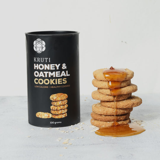Low Calorie Honey & Oatmeal Cookies - Kruti Coffee
