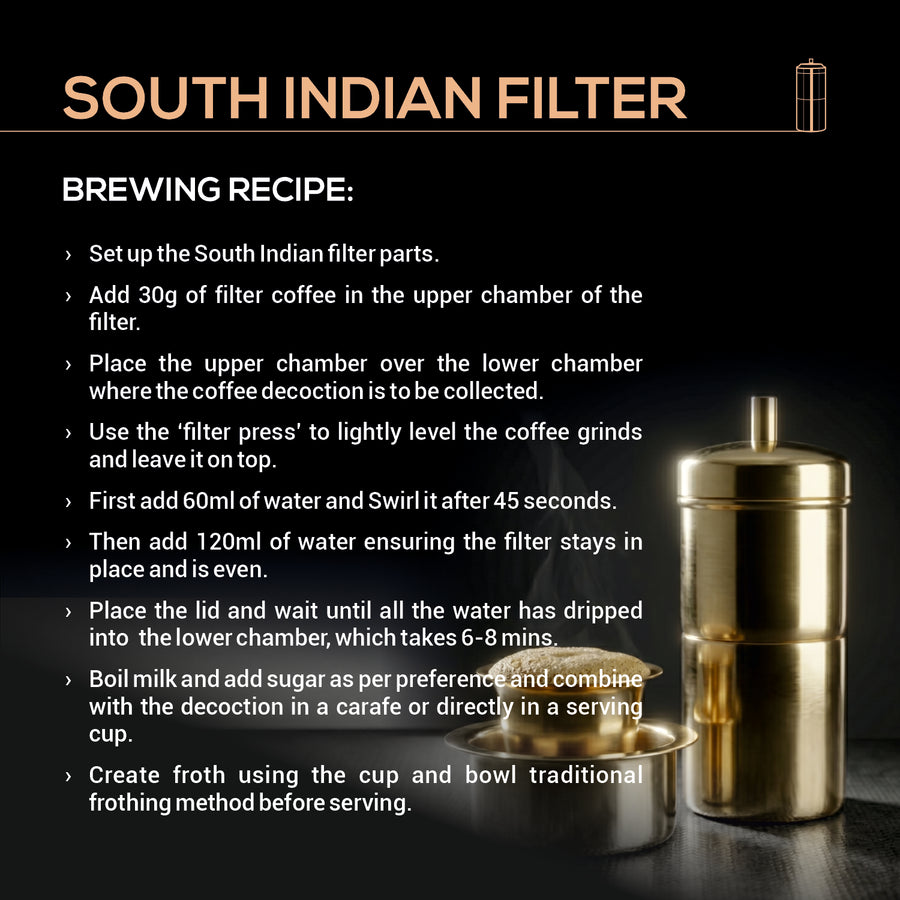 Kruti Coffee - Premium South Indian Filter Coffee Blend, Dark Roast, 250G