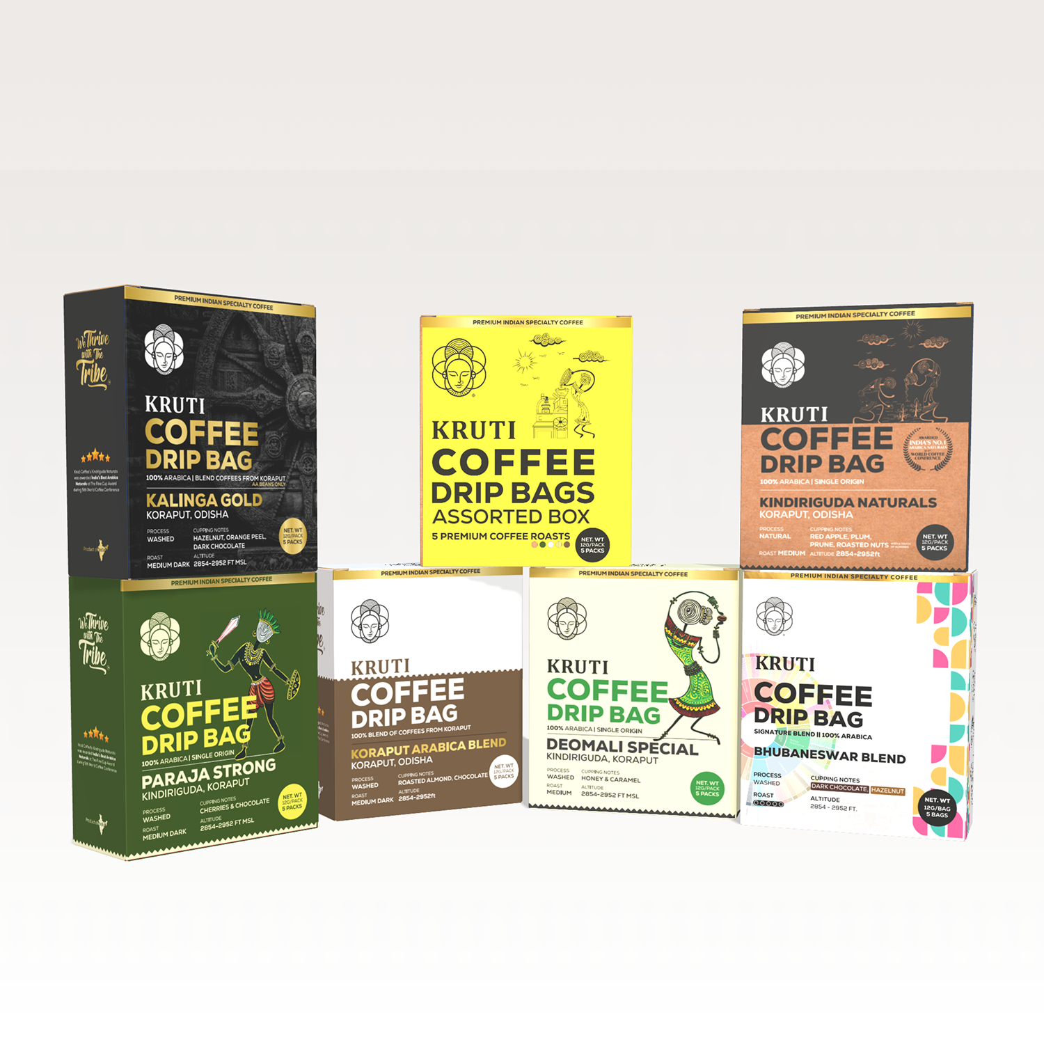 Assorted Drip Bag Box (Box of 5): Variety of Flavors in One Box of Brew ...