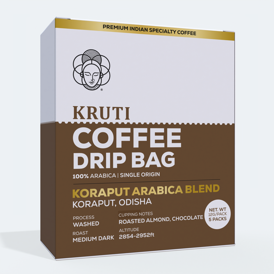 Kruti Coffee - Koraput Arabica Drip Bag | Medium Roast - Pack of 5