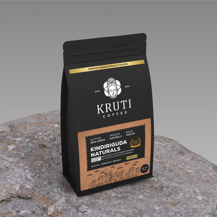 Kindiriguda Naturals (100% Arabica Naturals Single Origin Coffee, Medium Roast, 250 Gm) Awarded as Best Arabica Naturals at 5th World Coffee Conference.