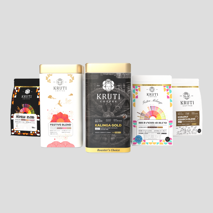 Kruti Coffee - Premium South Indian Filter Coffee Blend, Dark Roast, 250G