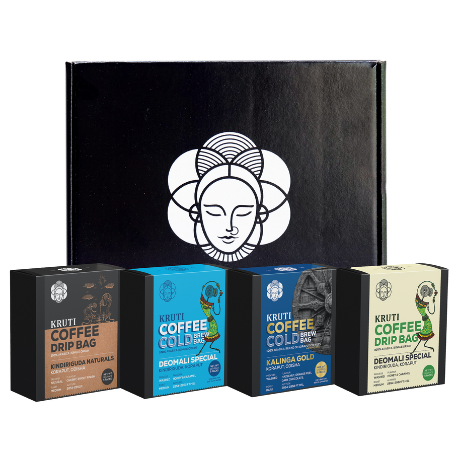 Kruti Coffee - Festive Gift Box - Easy Brew Bag Set
