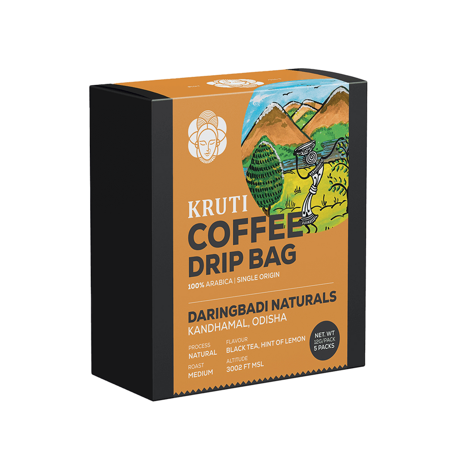 Kruti Coffee - Daringbadi Naturals Drip Bag | Medium Roast- Pack of 5