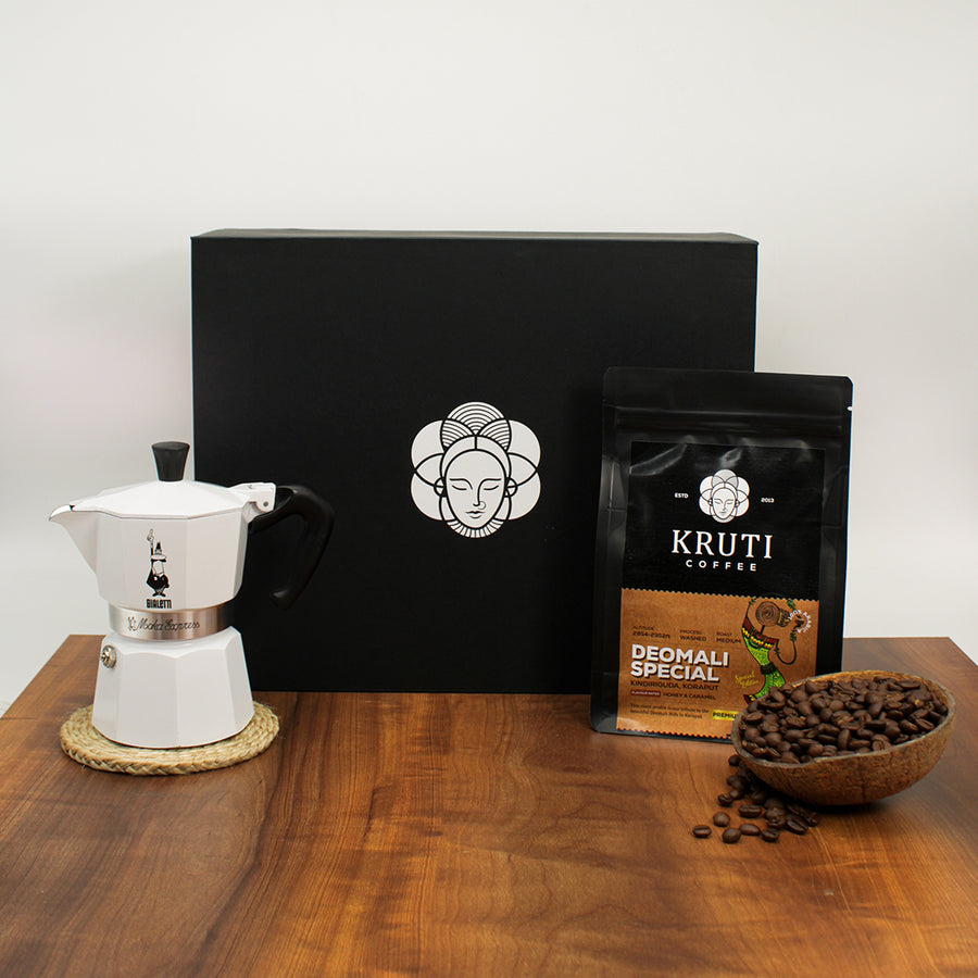Kruti Coffee - Starter Brewing Kit - Moka pot