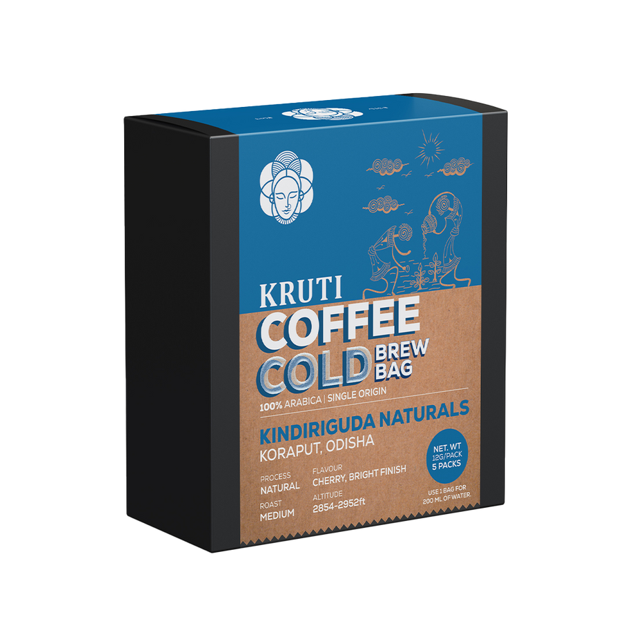 Kruti Coffee - Kindiriguda Naturals Cold Brew Bag | Medium Roast - Pack of 5