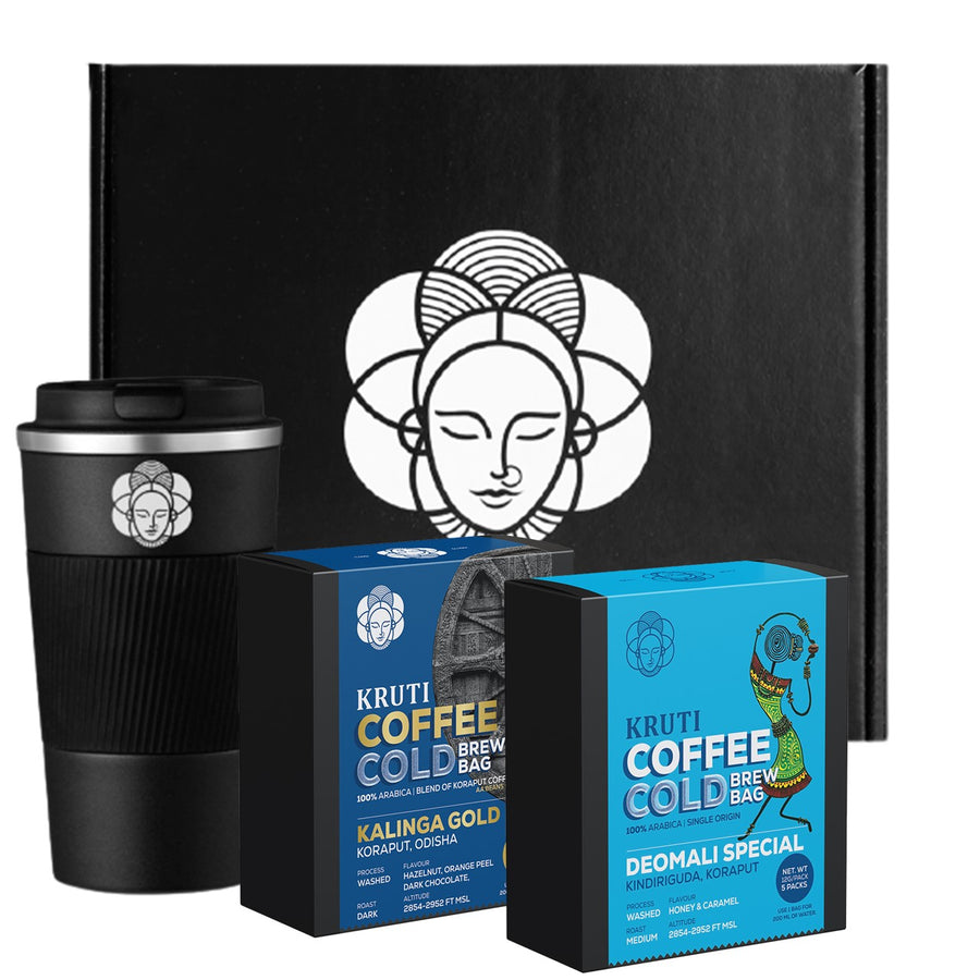 Kruti Coffee - Festive Gift Box - Cold Brew & Travel Mug Hamper