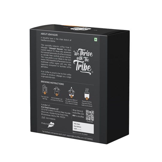 Kruti Coffee - Udaygiri Naturals Drip Bag | Medium Roast - Pack of 5